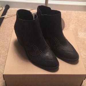 Leather Studded Booties